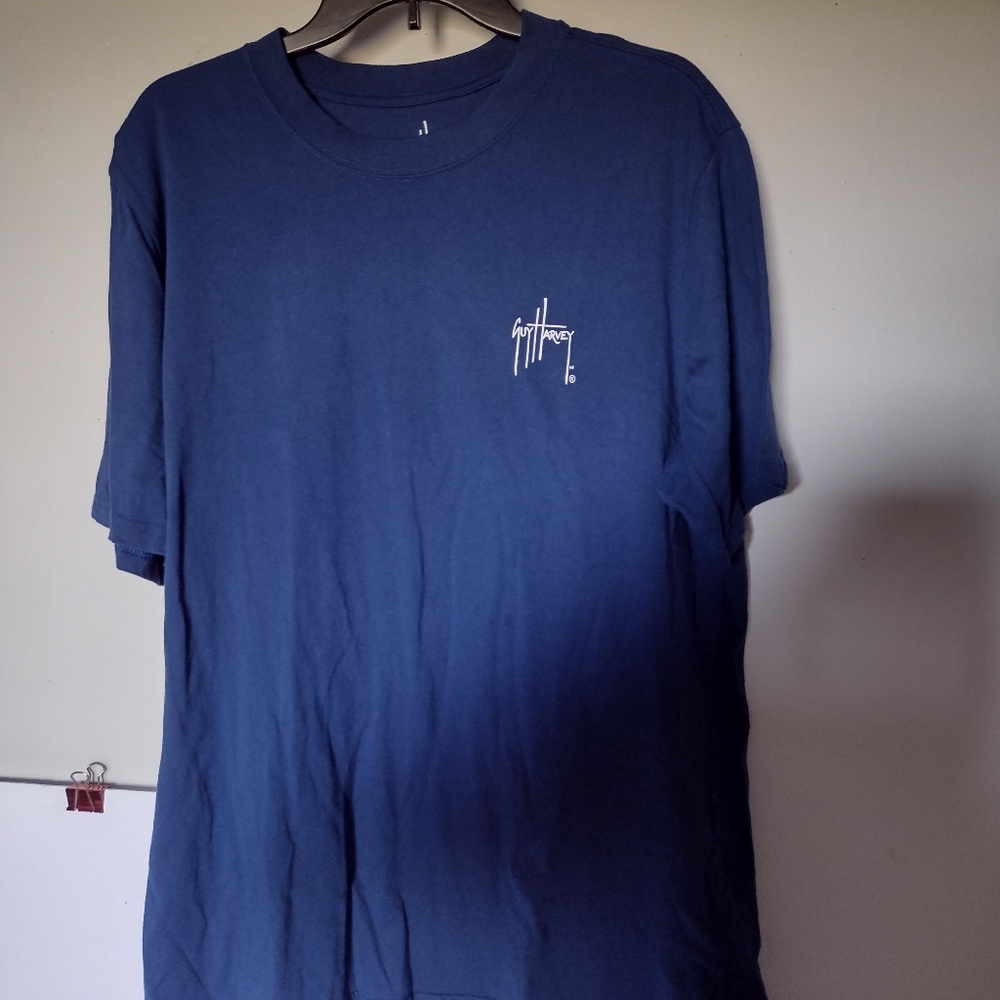 Guy Harvey Men's T Shirt SIZE XL Blue in Good Condition